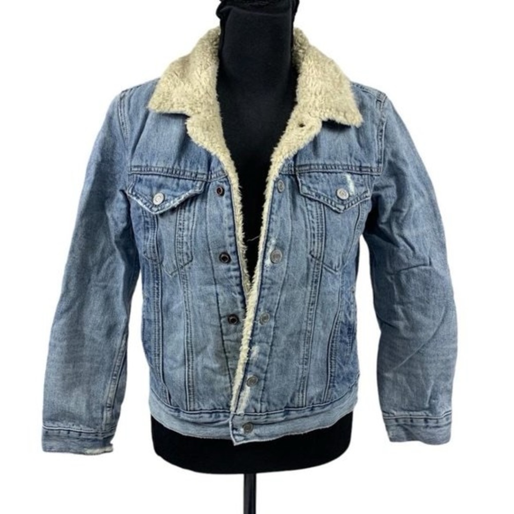 Lucky Brand Sherpa Lined Denim Jacket